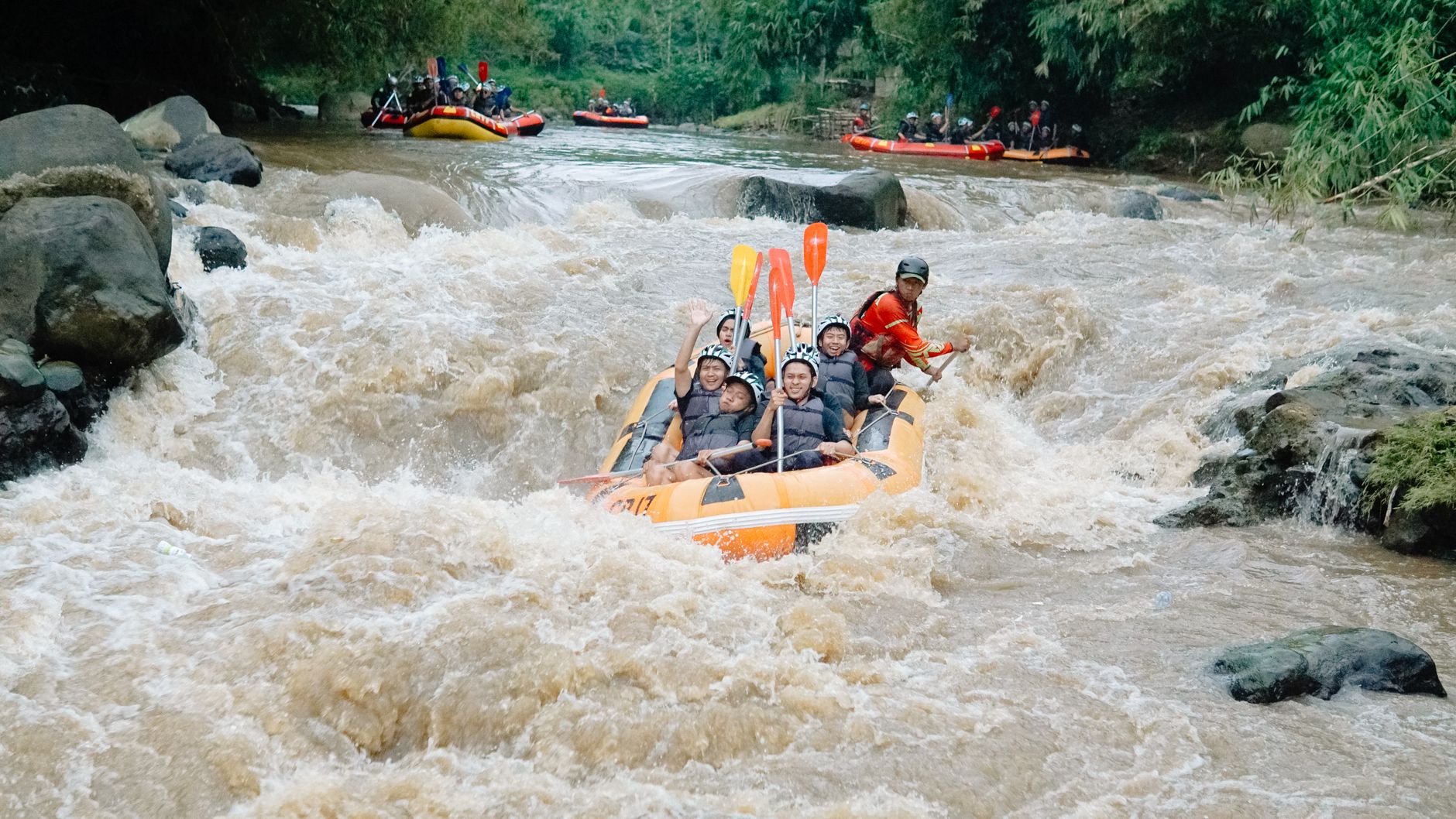 Telaga Waja River Rafting in Rendang with Buffet Lunch